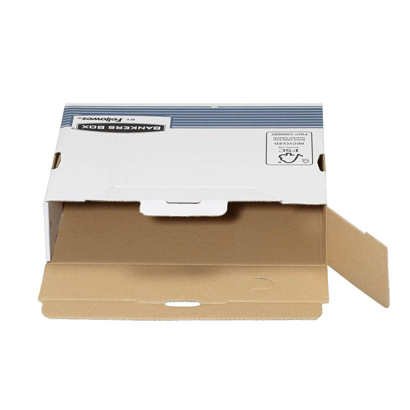 Bankers Box Archivboxen Bankers Box weiß/blau 8,0 x 26,5 x 32,7 cm, 10 St.