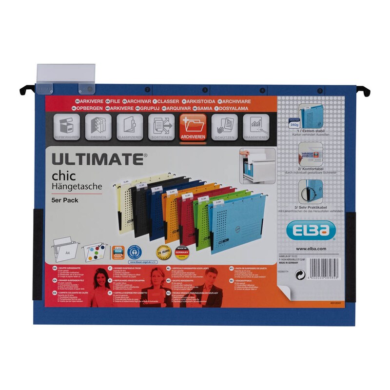 ELBA Hängetaschen chic ULTIMATE dunkelblau, 5 St.