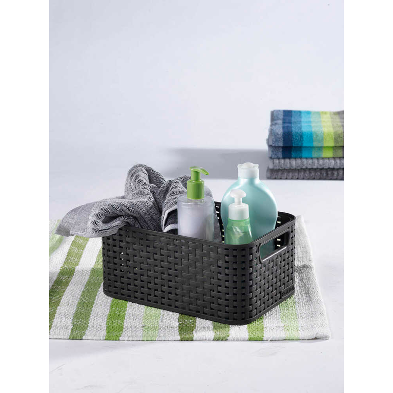 curver STYLE S Aufbewahrungsboxen anthrazit 29,1 x 19,8 x 14,2 cm, 3 St.