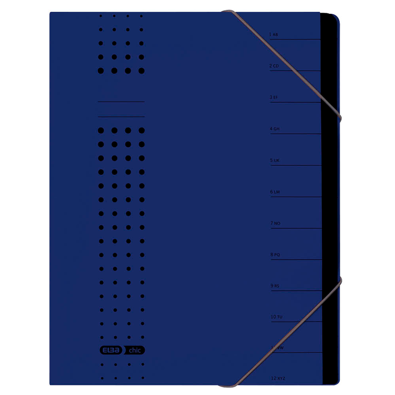 ELBA Ordnungsmappen chic 12 Fächer blau, 5 St.