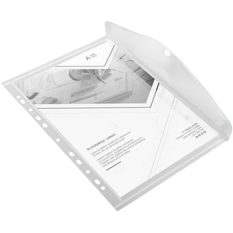 EICHNER Dokumententaschen DIN A4 transparent glatt, 10 St.