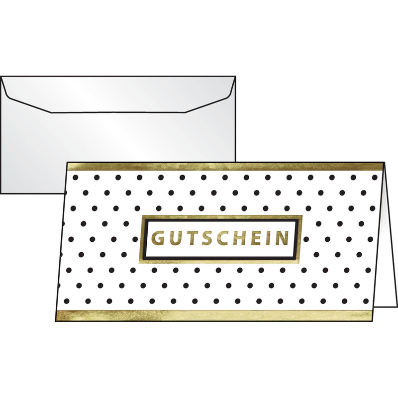 SIGEL Gutscheine Golden Glimmer DS100 DIN lang, 10 St.