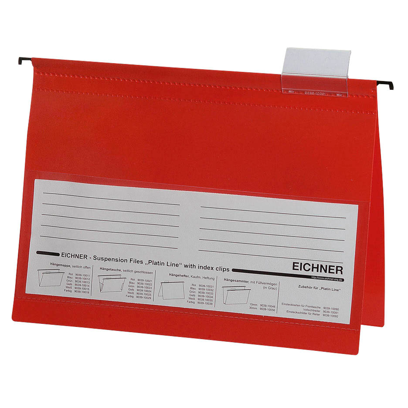 EICHNER Hängehefter Kunststoff rot DIN A4 1x kaufmännische Heftung, 10 St.