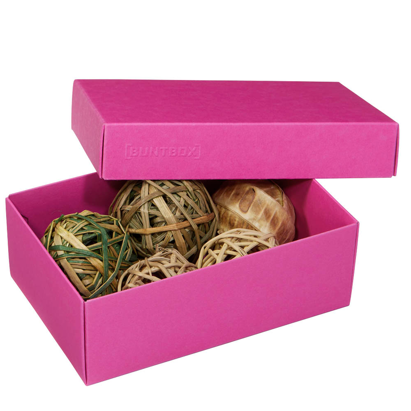 BUNTBOX M Geschenkboxen 1,1 l pink 17,0 x 11,0 x 6,0 cm, 3 St.
