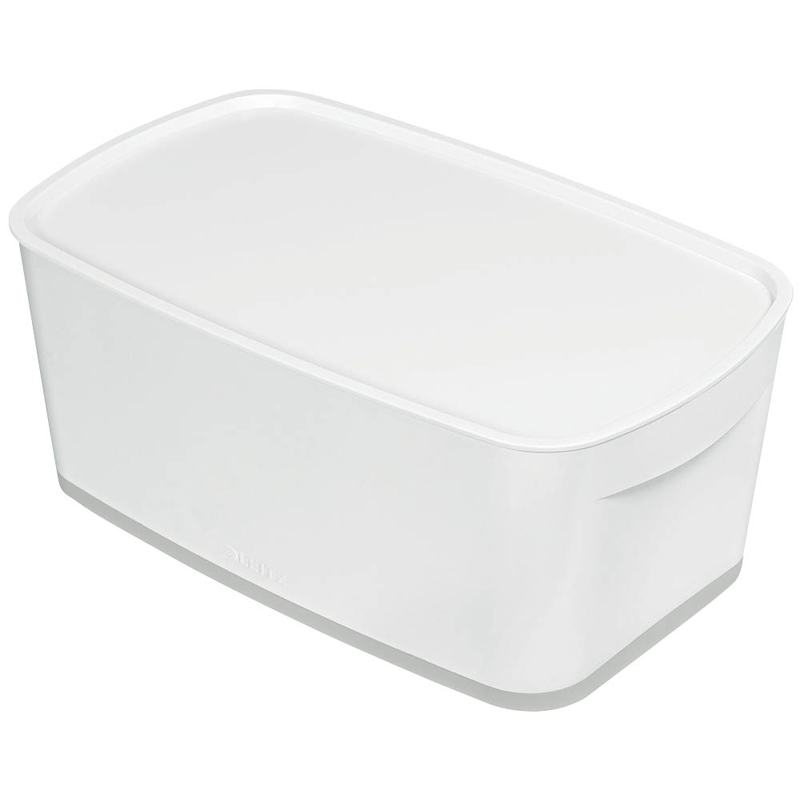 LEITZ MyBox Aufbewahrungsbox 5,0 l perlweiß/grau 31,8 x 19,1 x 12,8 cm, 1 St.
