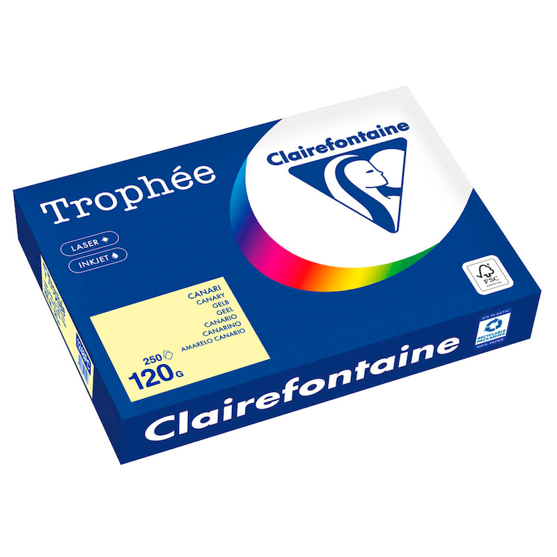 Clairefontaine Kopierpapier Trophée gelb DIN A4 120 g/qm 250 Blatt