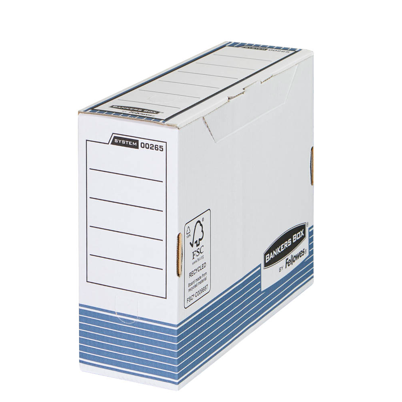 Bankers Box Archivboxen Bankers Box weiß/blau 10,8 x 26,5 x 32,7 cm, 10 St.