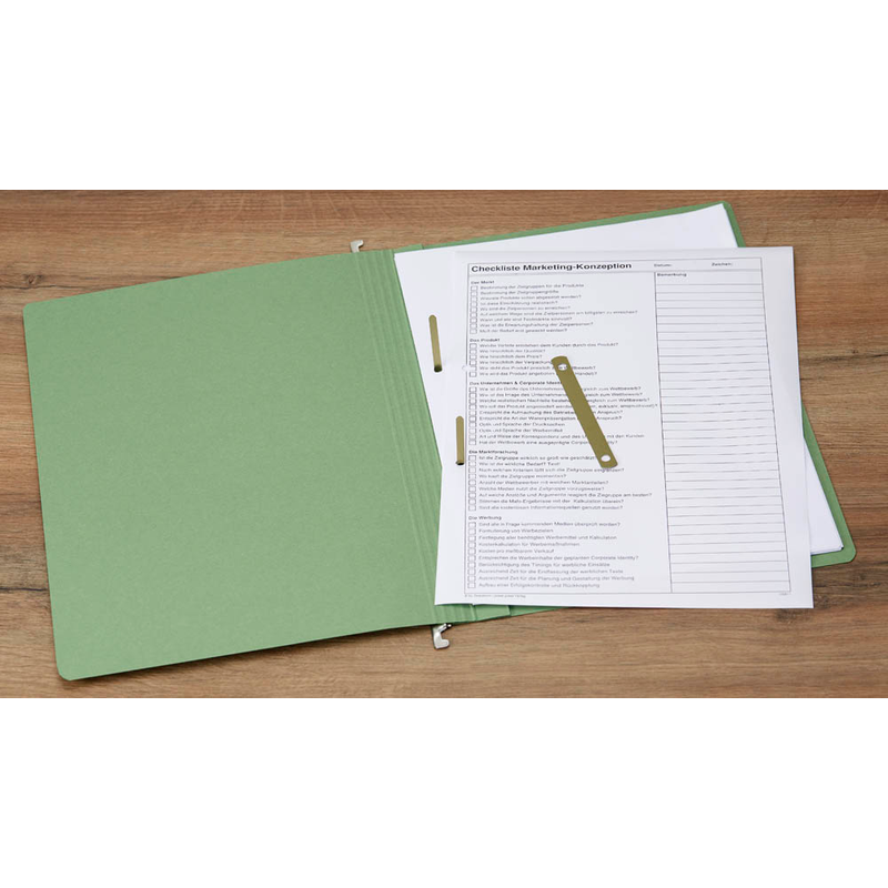 bene Hängehefter Vetro Mobil Karton moosgrün DIN A4 1x kaufmännische Heftung, 50 St.