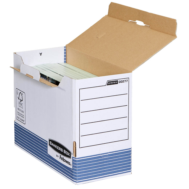 Bankers Box Archivboxen Bankers Box weiß/blau 15,5 x 26,5 x 32,7 cm, 10 St.