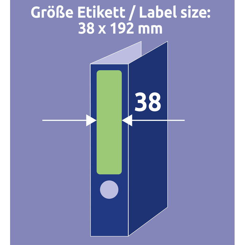 AVERY Zweckform Ordneretiketten L4764-20 grün, 20 Blatt