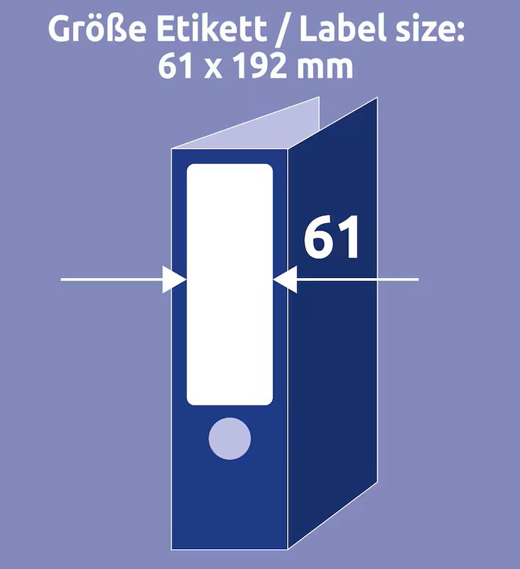 AVERY Zweckform Ordneretiketten L4761-25 weiß, 30 Blatt