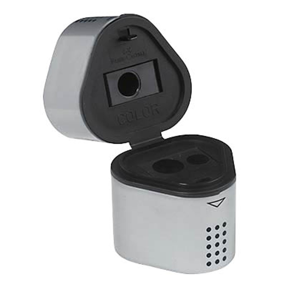 Faber-Castell Dreifachspitzdose Silber