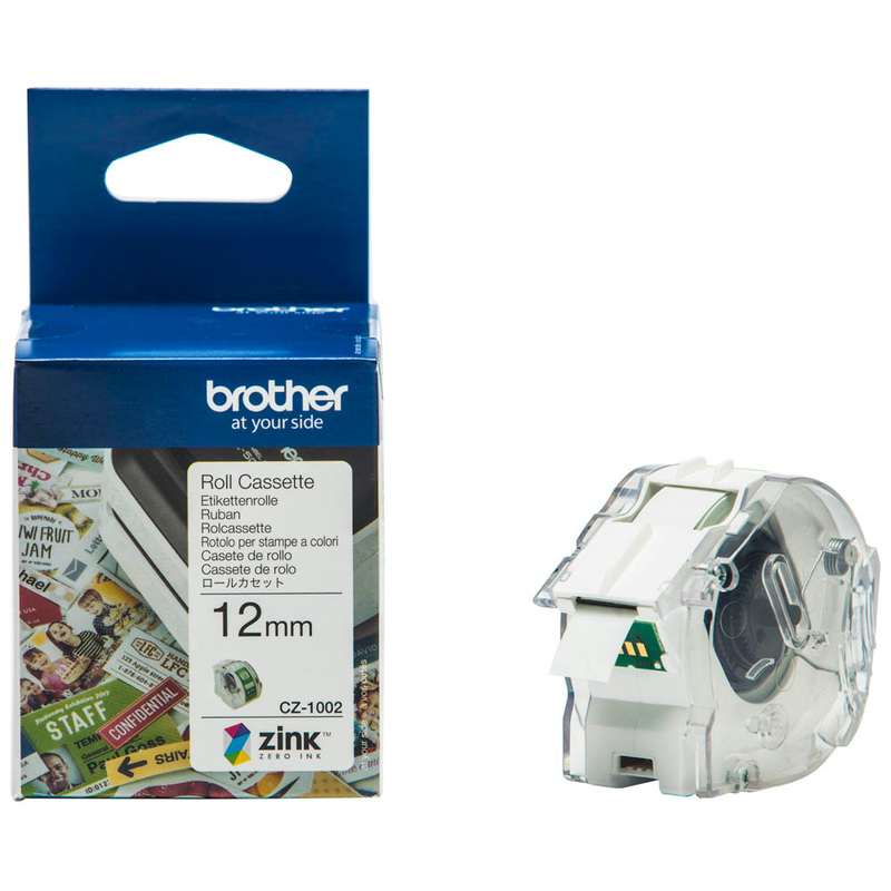 Brother Endlospapierrolle für Etikettendrucker CZ1002 weiß, 12,0 mm, 1 x 1 Etiketten