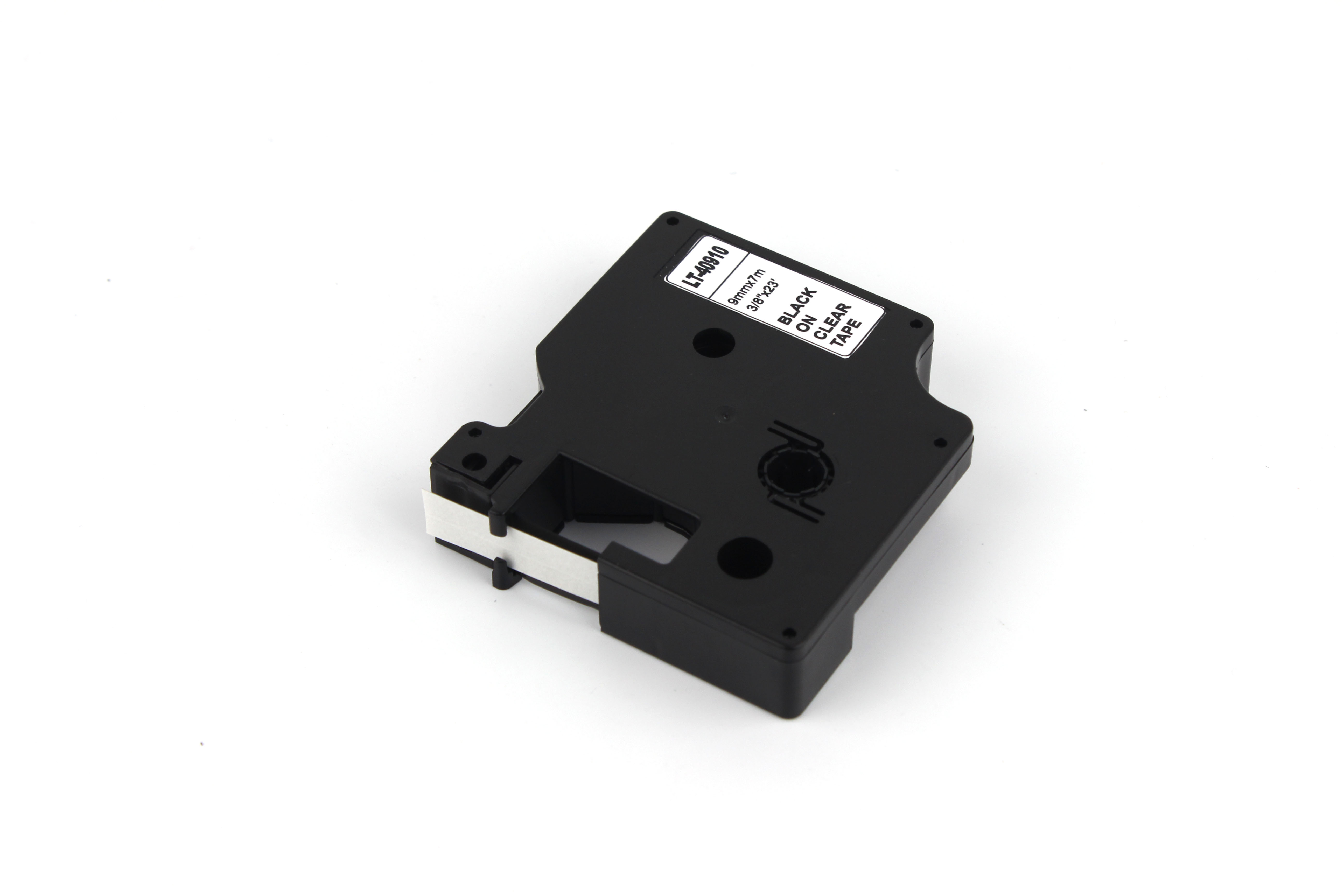 Alternativ zu Dymo D1 40910 / S0720670 Schriftband 9mm Schwarz auf Transparent