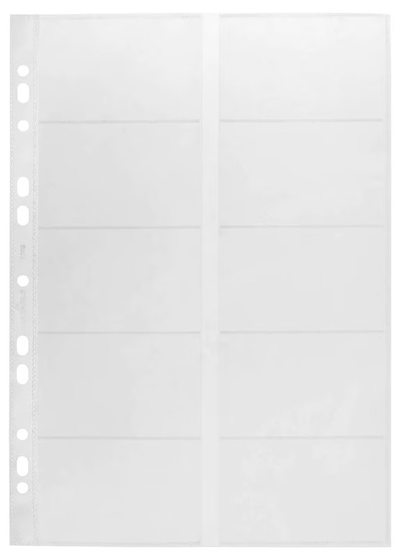 DURABLE Visitenkartenhüllen DIN A4 transparent glatt 0,10 mm, 10 St.