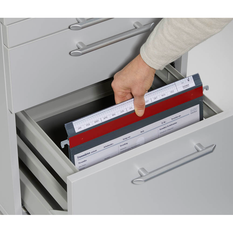 BOI Patienten-Dokumentations-Hängemappe 2-Ringe PMH2R rot Boden: 2,5 cm, 1 St.