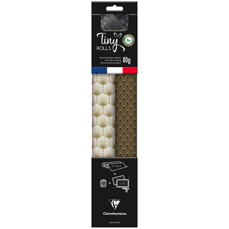 Clairefontaine Geschenkpapier Set Tiny Rolls mehrfarbig, 5,0 m