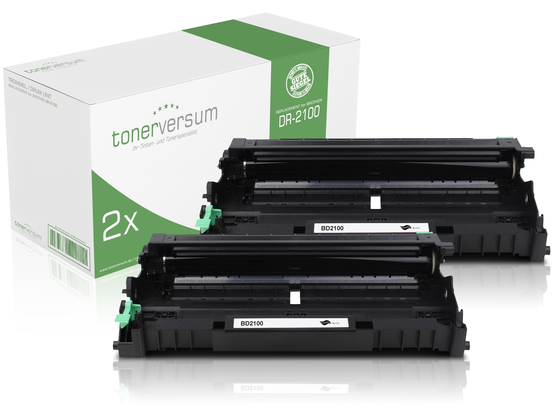 Alternativ zu Brother DR-2100 Bildtrommel (2er Pack)