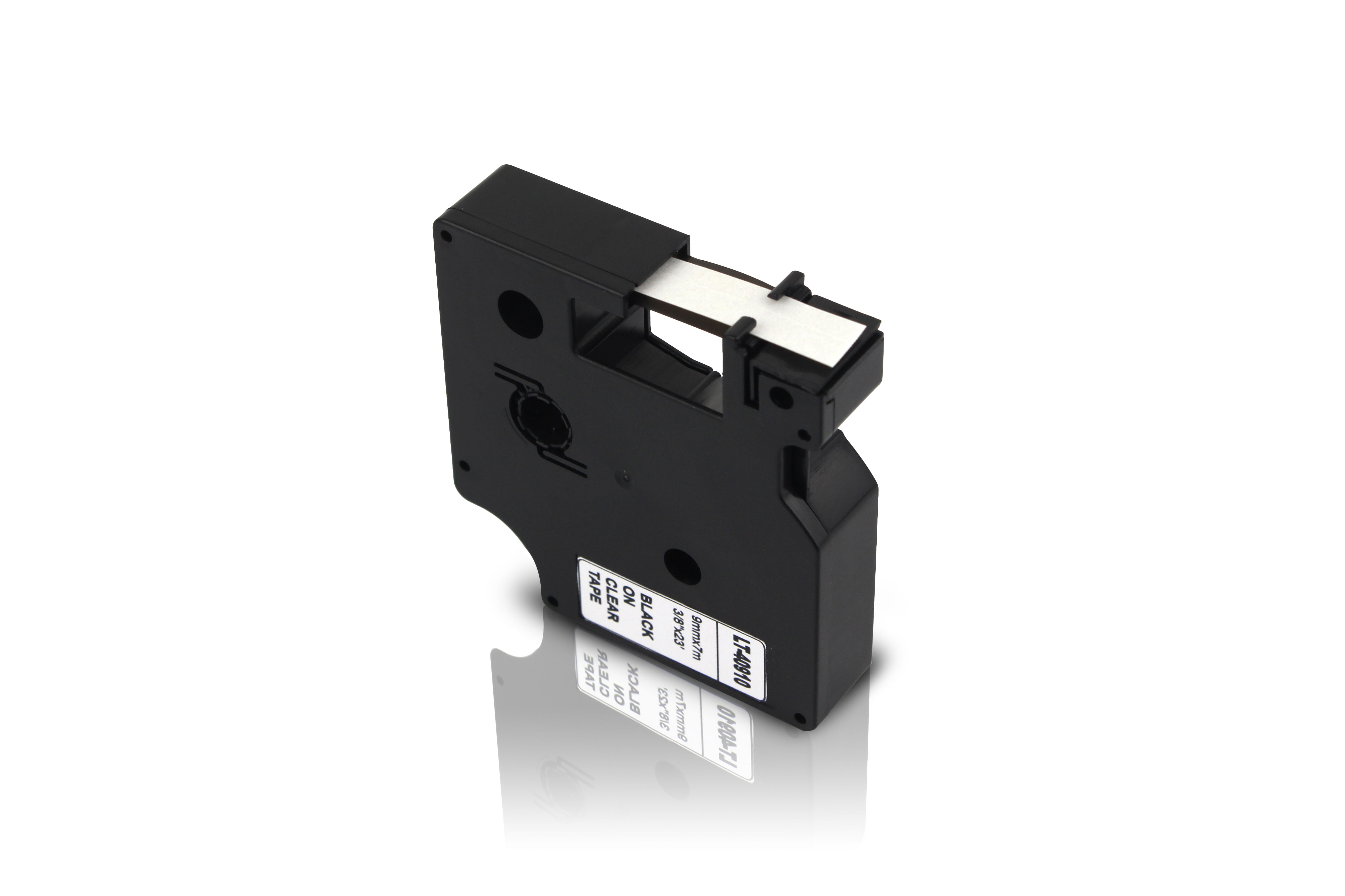 Alternativ zu Dymo D1 40910 / S0720670 Schriftband 9mm Schwarz auf Transparent