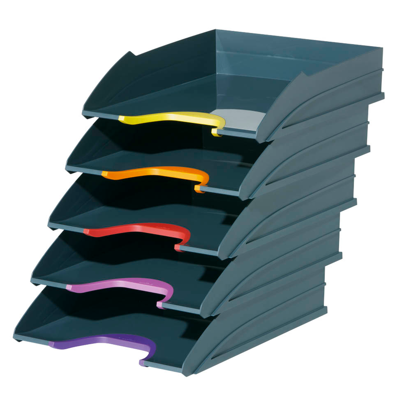 DURABLE Briefablagen VARICOLOR® dunkelgrau DIN A4, 5 St.