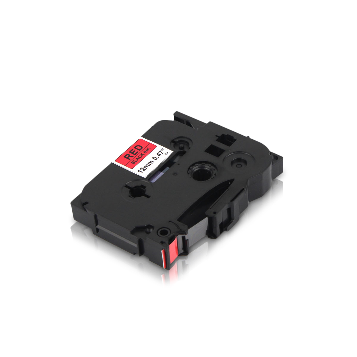Alternativ zu Brother TZe-431 P-Touch Schriftband 12mm schwarz/rot