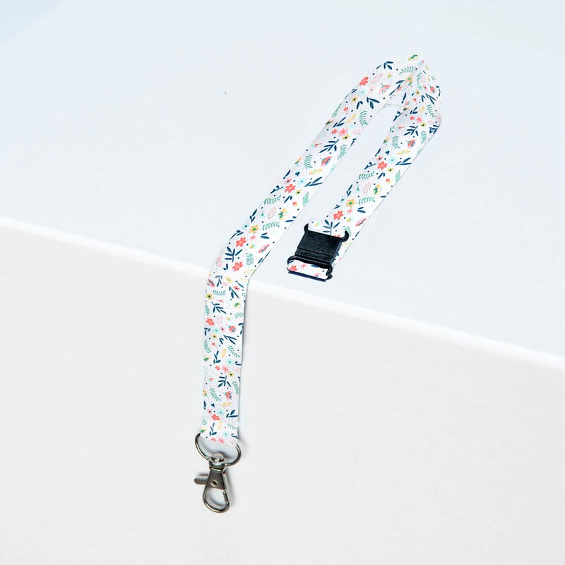 AVERY Zweckform Lanyards Floral R4828F, Textilband, weiß, 10 St.