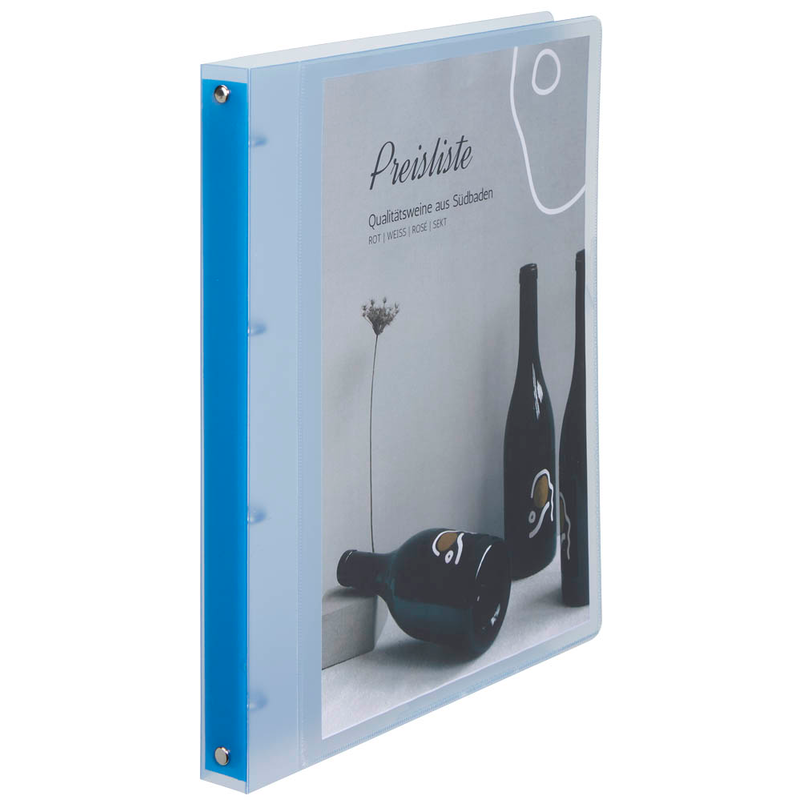 EICHNER Präsentationsringbuch 4-Ringe blau-transparent 2,5 cm DIN A4, 1 St.