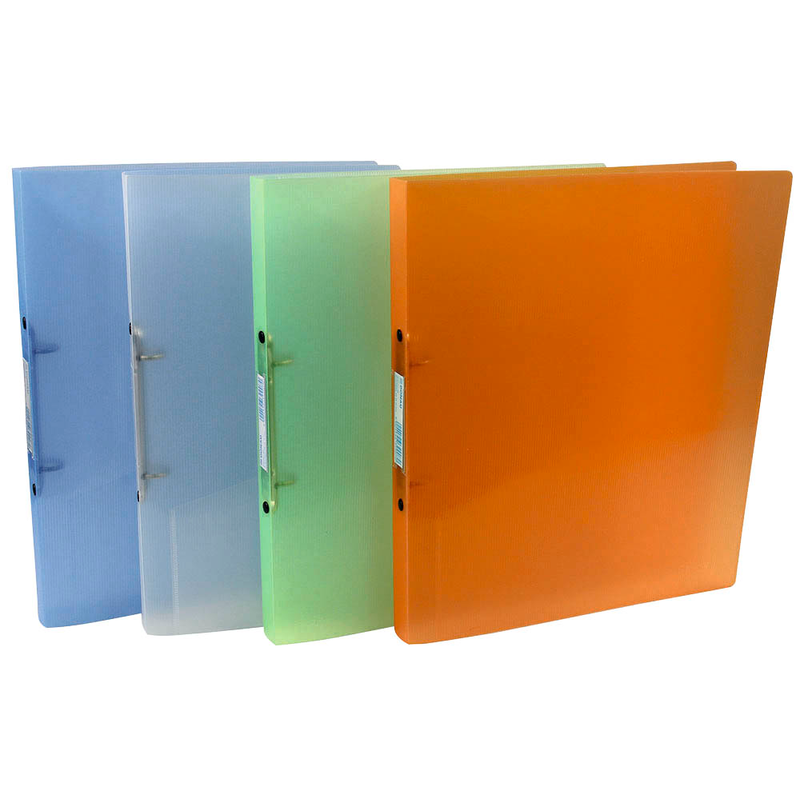 DONAU Ringbücher 2-Ringe weiß, blau, grün, orange 2,5 cm DIN A4, 12 St.