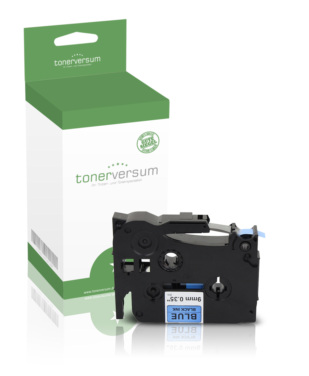 Alternativ zu Brother TZe-521 P-Touch Schriftband 9mm schwarz/blau