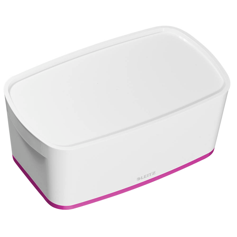 LEITZ MyBox Aufbewahrungsbox 5,0 l perlweiß/pink 31,8 x 19,1 x 12,8 cm, 1 St.