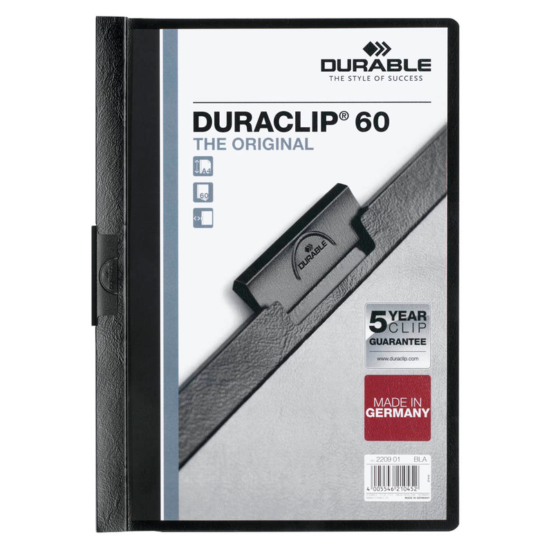 DURABLE Klemmhefter DURACLIP schwarz, 25 St.
