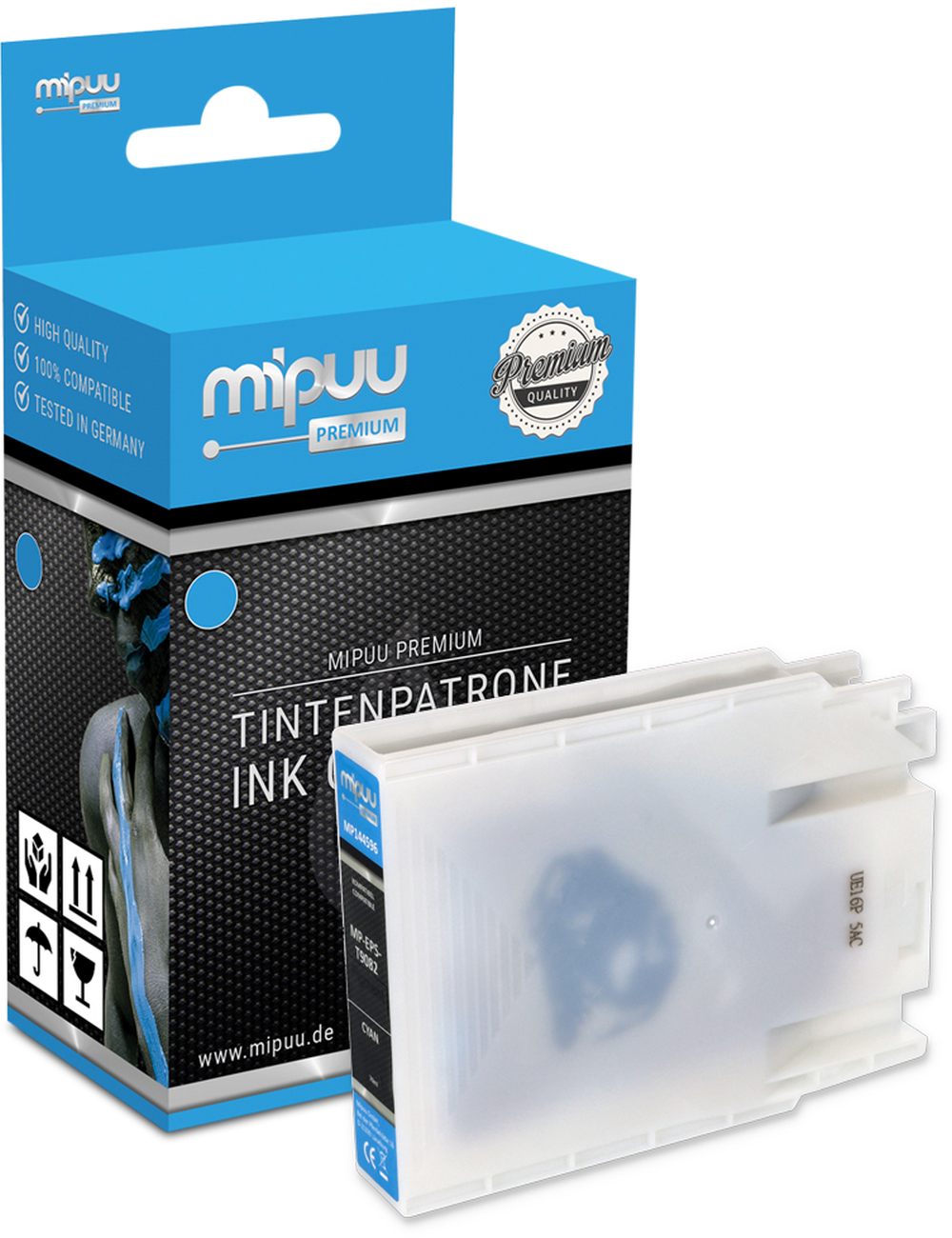 Mipuu Tinte ersetzt Epson T9082 / C13T908240 Cyan