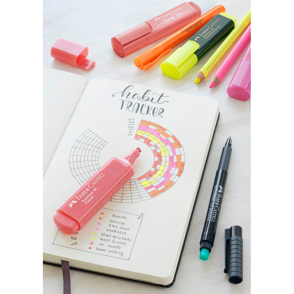 Faber-Castell Textmarker TL 46 metallic gold, silver, rose, ruby, blue, green, violet, red (8er Pack)