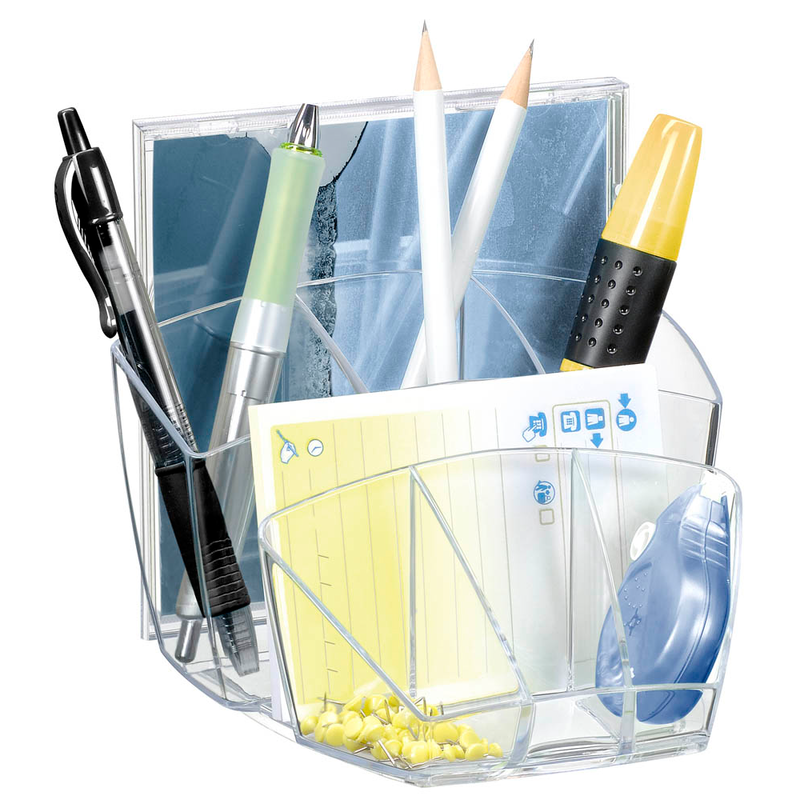 cep Stiftehalter Ice Black schwarz-transparent Polystyrol 6 Fächer 14,3 x 15,8 x 9,3 cm