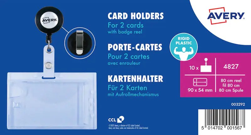 AVERY Zweckform Namensschilder mit Clip 90,0 x 54,0 mm, 10 St.