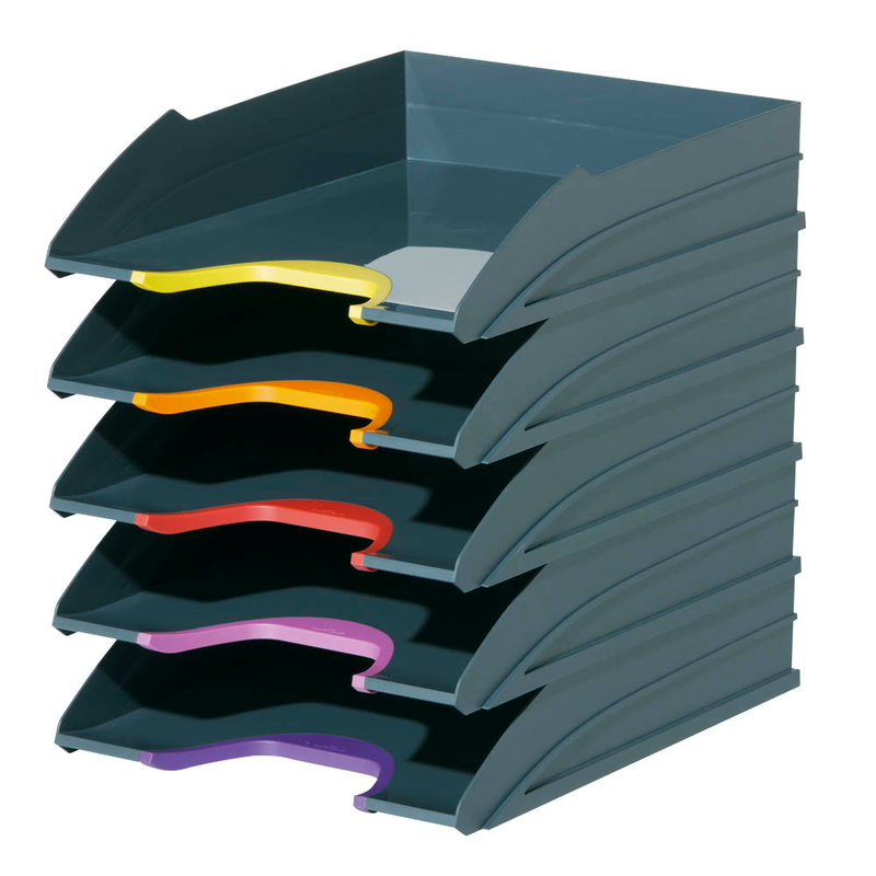 DURABLE Briefablagen VARICOLOR® dunkelgrau DIN A4, 5 St.