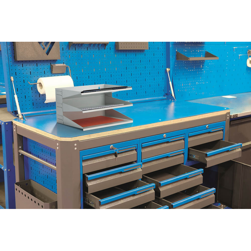 DURABLE Sortierstation grau mit 3 Fächern