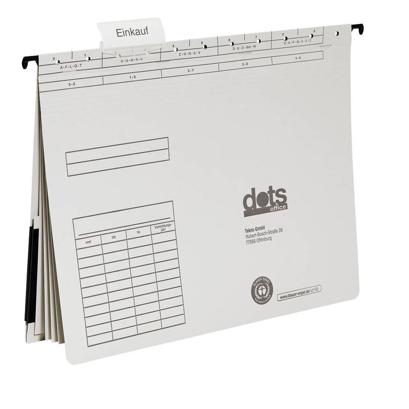 dots Personalhefter Karton lichtgrau DIN A4 4x kaufmännische Heftung, 5 St.