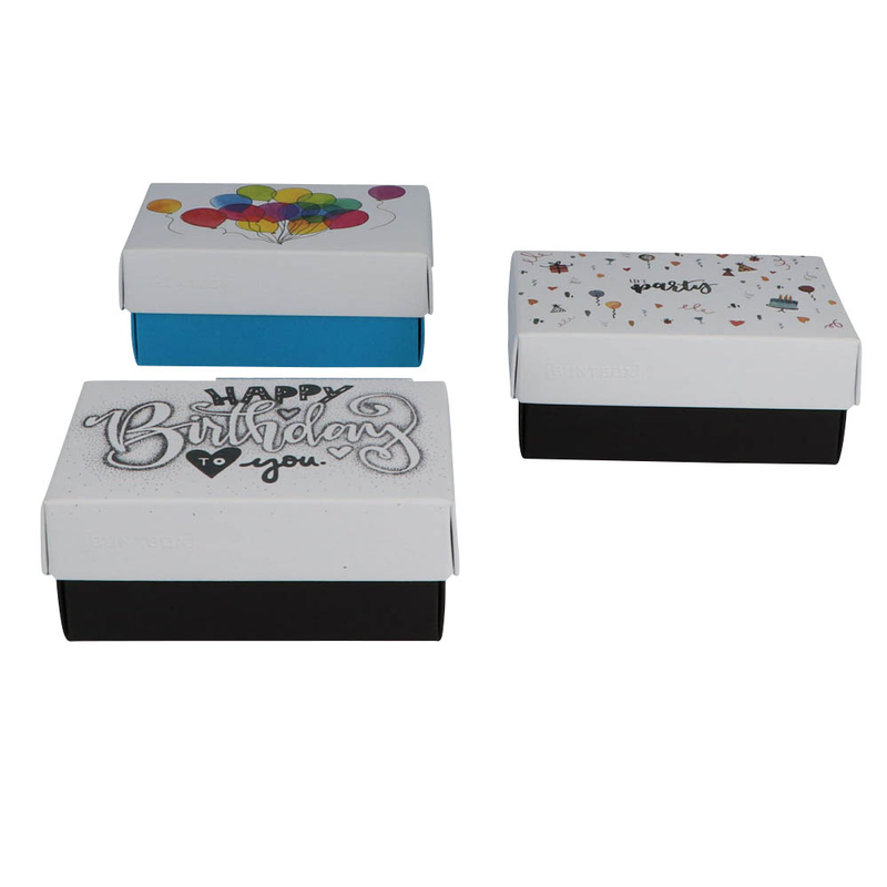 BUNTBOX Geburtstag M Geschenkboxen-Set weiß, 3 St.