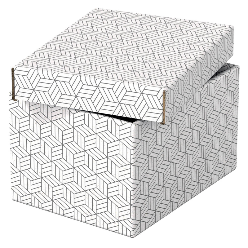 Esselte Home Aufbewahrungsboxen 6,5 l weiß 20,0 x 25,5 x 15,0 cm, 3 St.