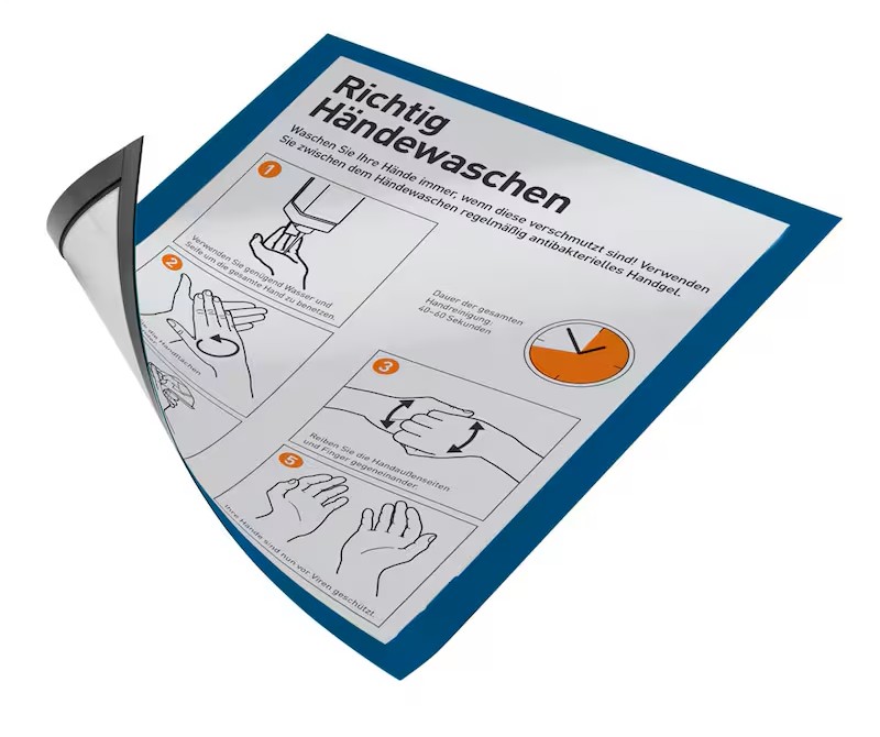 DURABLE Magnetrahmen DURAFRAME® MAGNETIC A4 blau A4, 5 St.