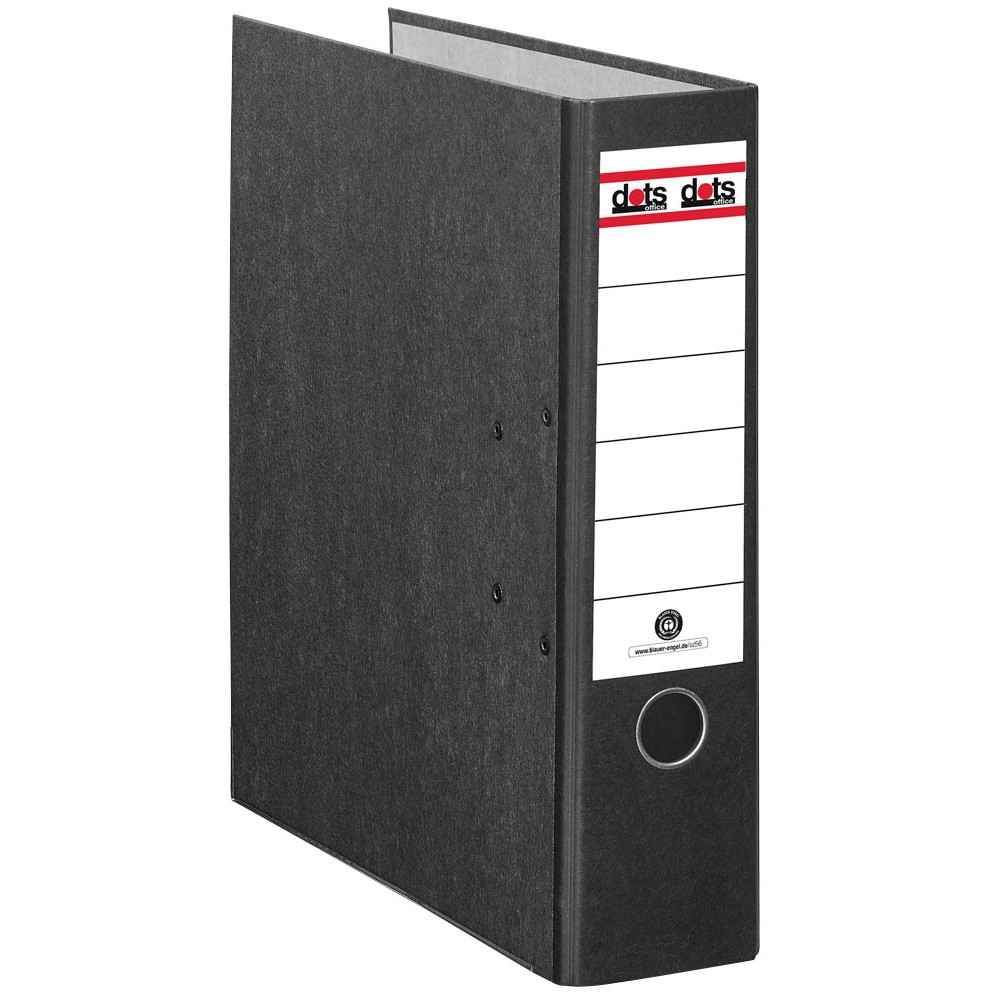 dots Ordner DIN A4 breit Rückenbreite 8,0 cm schwarz / wolkenmarmor