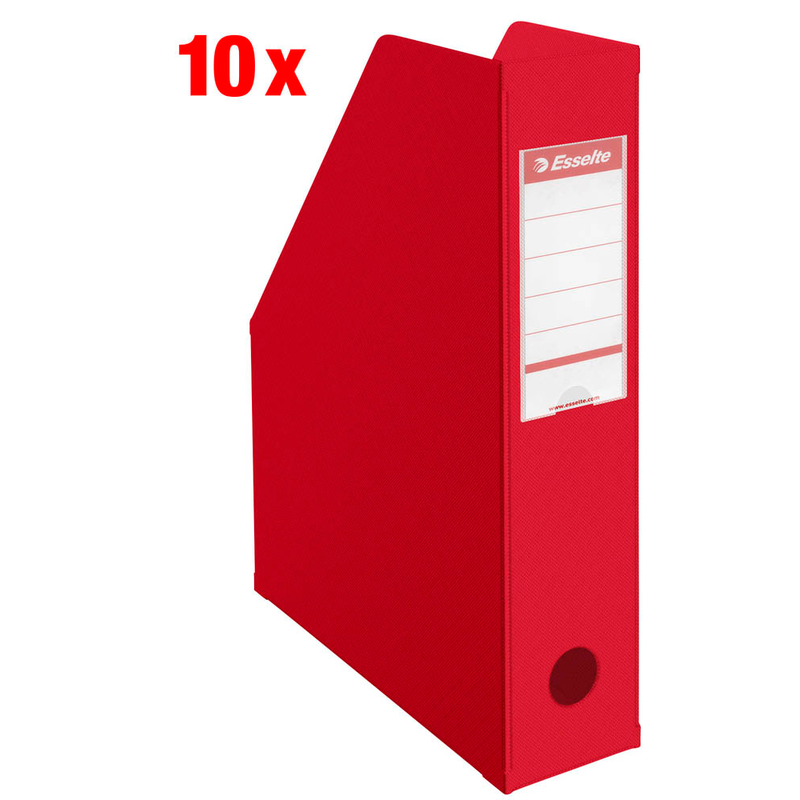 10 Esselte Stehsammler 56003 rot Kunststoff, DIN A4