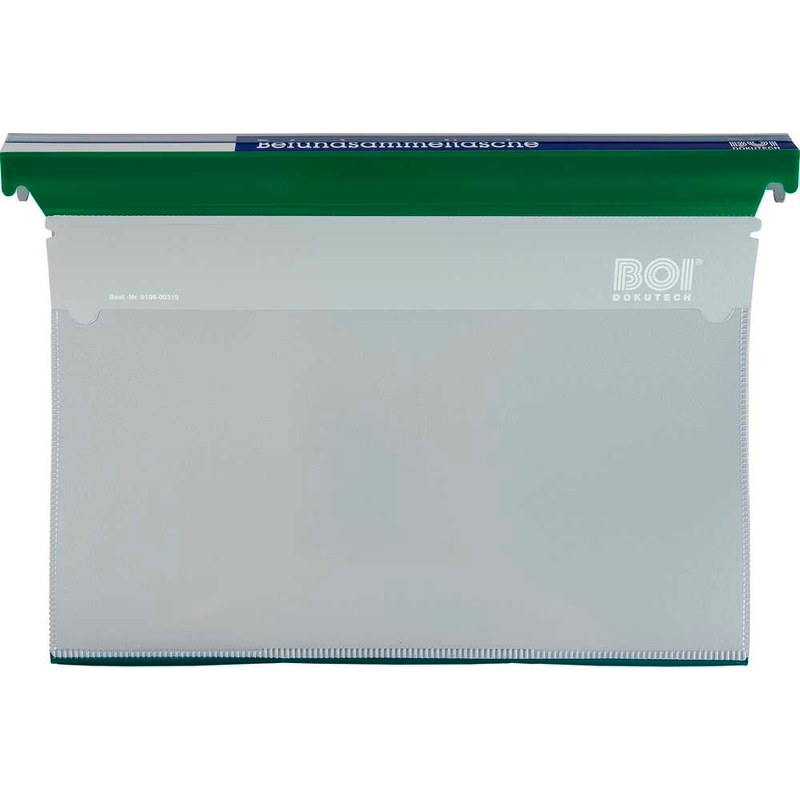 BOI Patienten-Dokumentations-Hängemappe Kunststoff grün DIN A4 1x 2 Ringe, Q-Mechanik, 10 St.