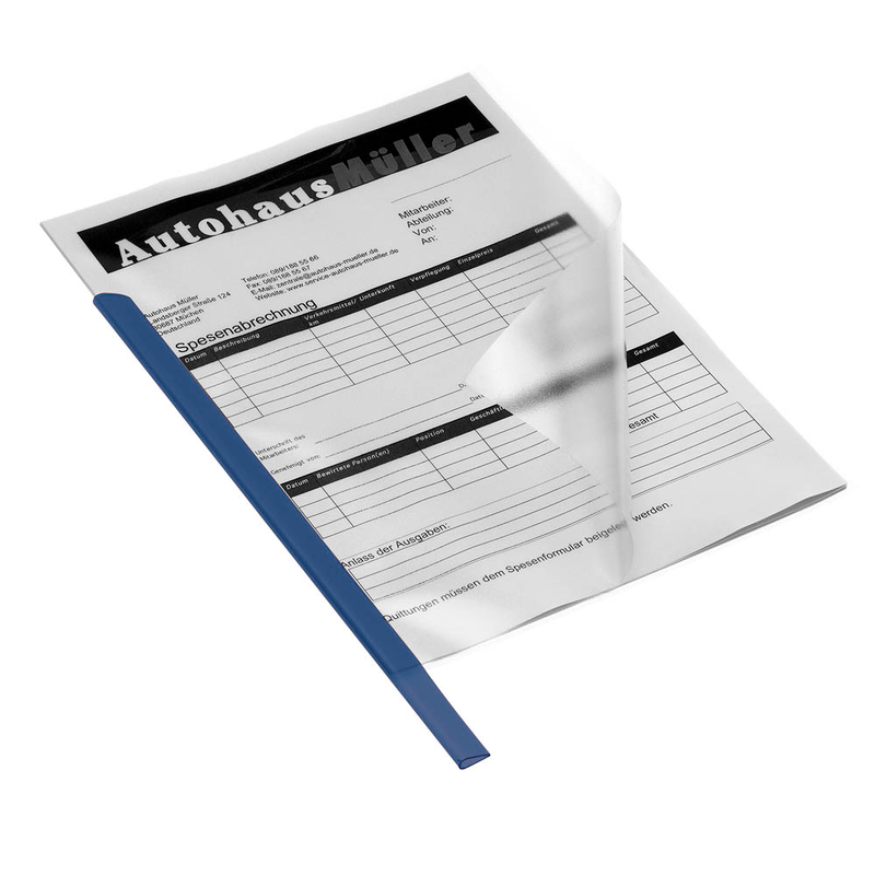 DURABLE Klemmschienen blau DIN A4 30 Blatt, 50 St.