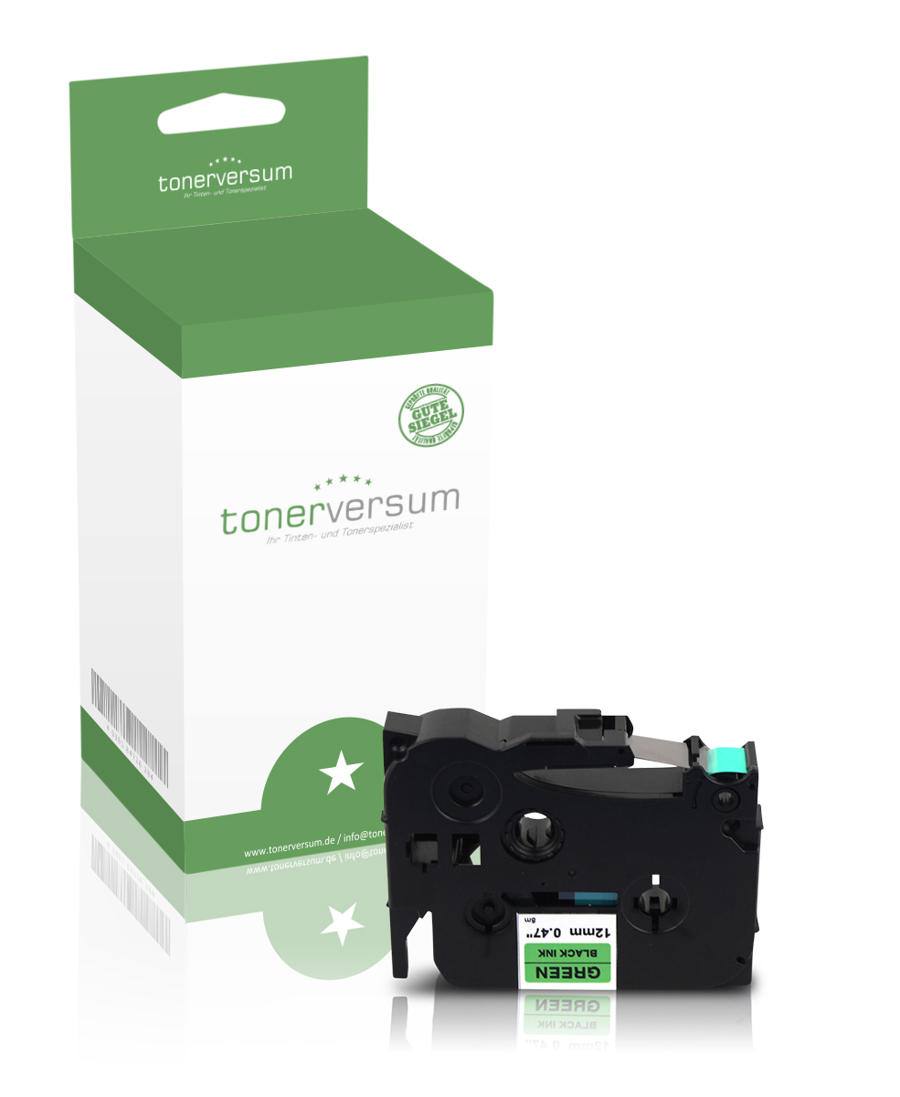 Alternativ zu Brother TZe-731 P-Touch Schriftband 12mm schwarz/grün