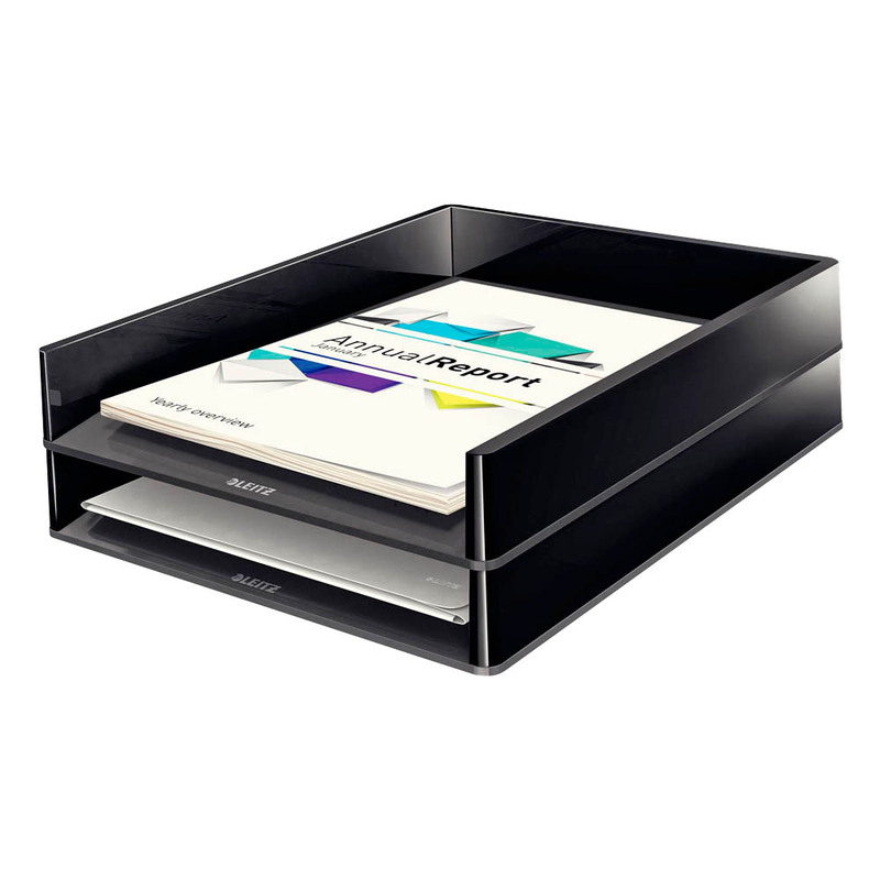LEITZ Briefablage Duo Colour schwarz/grau DIN A4, 1 St.
