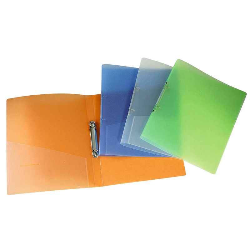 DONAU Ringbücher 2-Ringe weiß, blau, grün, orange 3,4 cm DIN A4, 12 St.