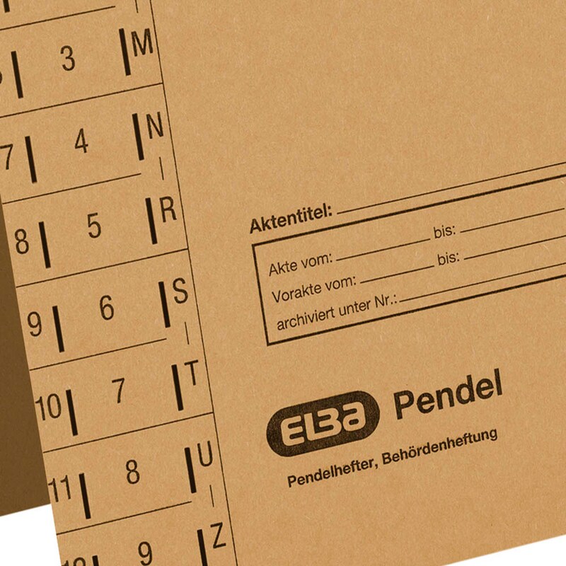 ELBA Pendelhefter Karton naturbraun DIN A4 1x Amtsheftung, 1 St.