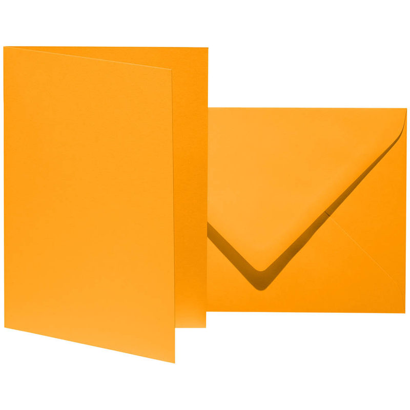 artoz Faltkarten mit Briefumschlägen Mosaic 943601-227 papaya DIN B6, 10 St.